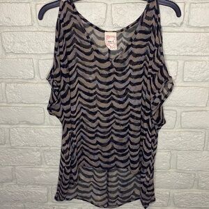 Zebra Print Sheer Women's Top
